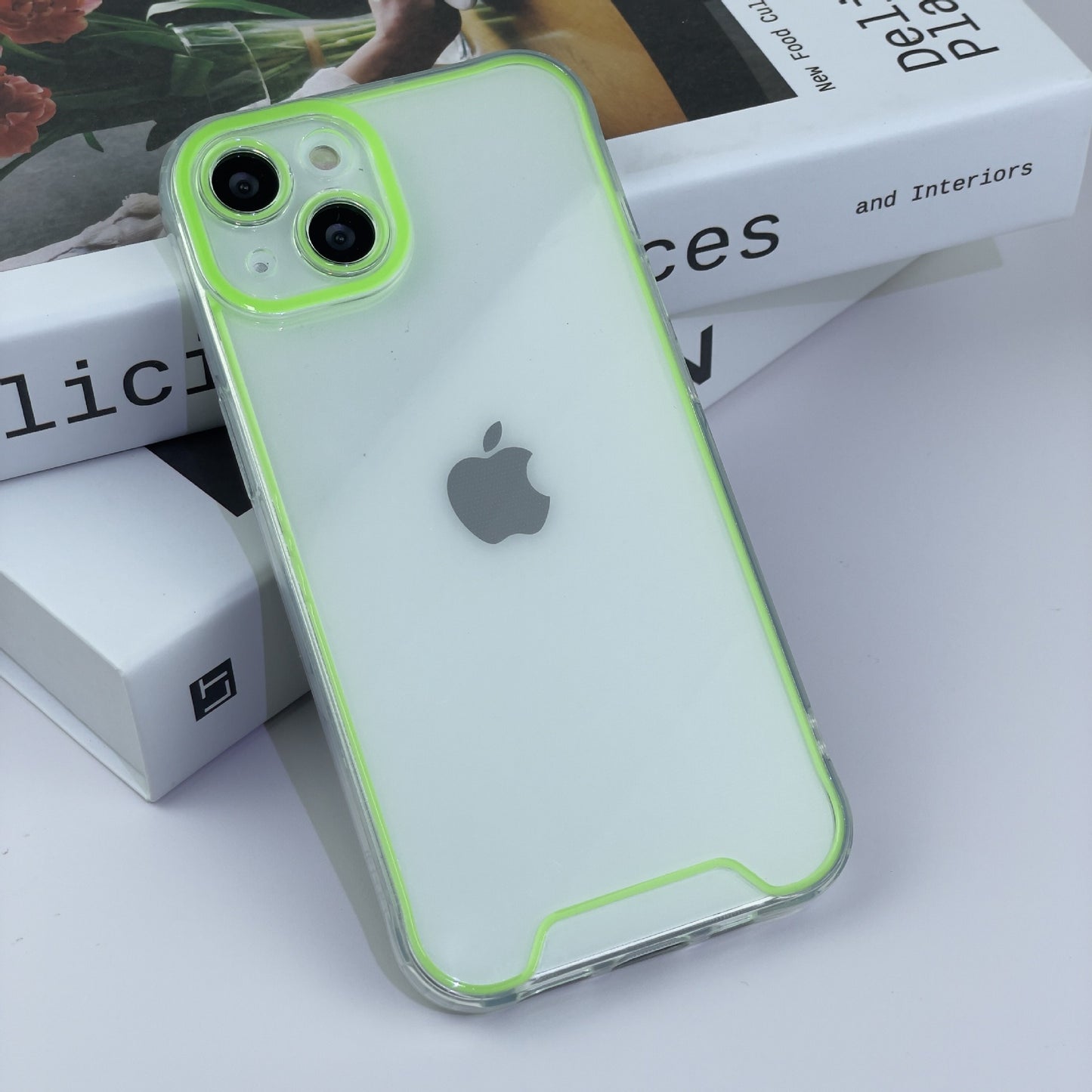 Suitable for iPhone 15 Promax luminous phone case Apple 13/12 transparent material silicone protective case