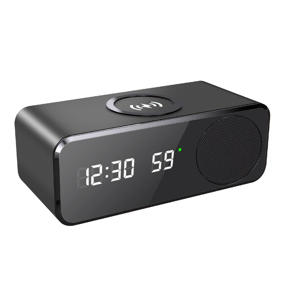 Time display wireless charging Bluetooth speaker compatible clock function thermometer wireless