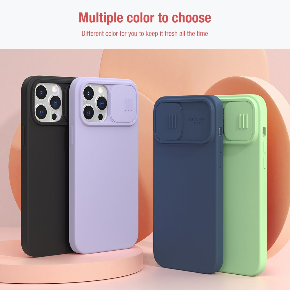 for iPhone 13 Pro Max Case Nillkin CamShield Magnetic Case Slide Camera Case Liquid Silicone Back Cover for iPhone 13 13 Pro Max