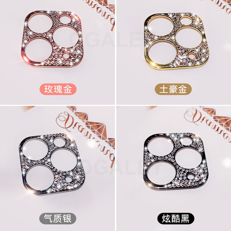 3D Diamond Camera Case For iPhone 12 Pro Max 12 Mini Case Glitter Crystal Camera Lens Protector Cover For iPhone 11 12 Pro Max 2