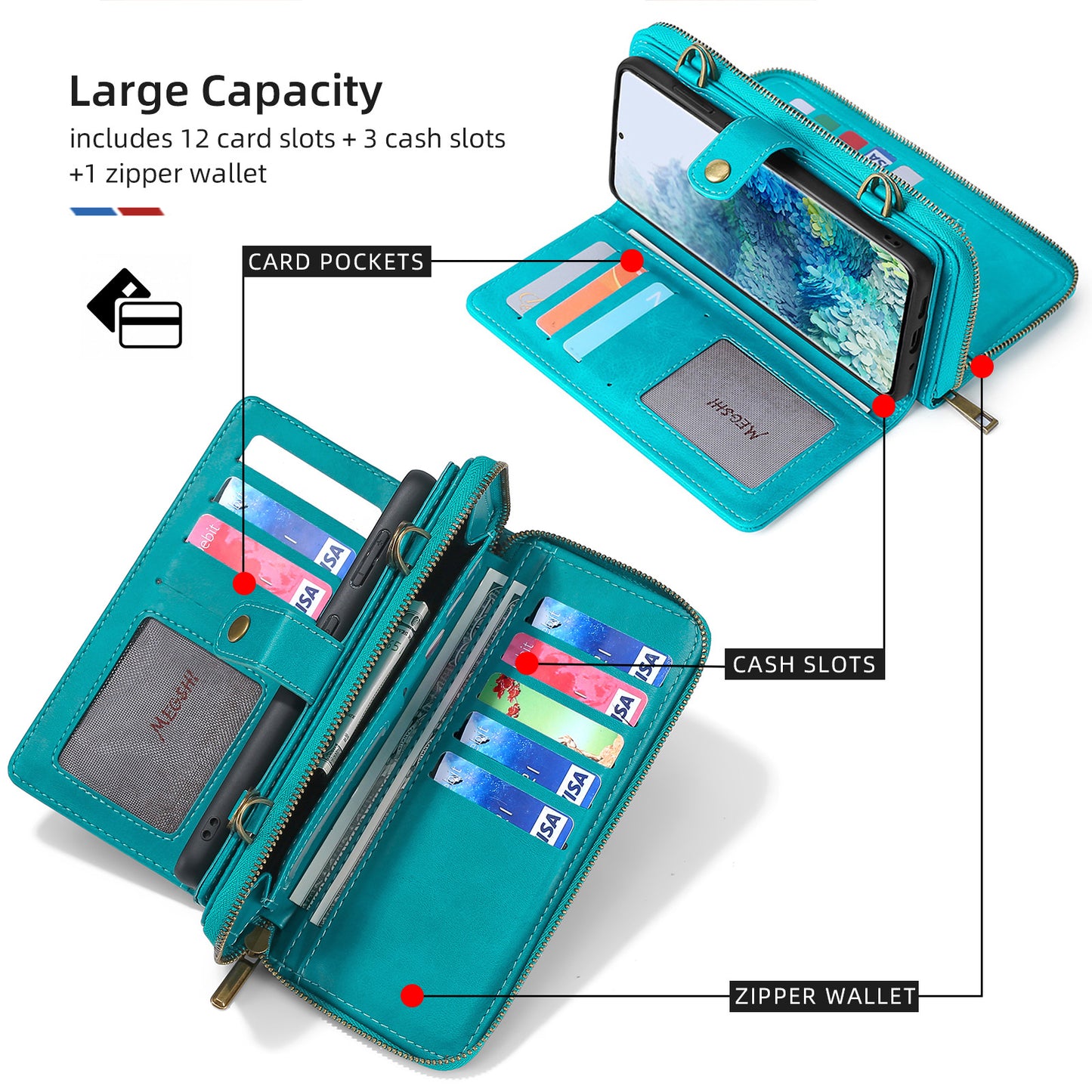 iPhone 11ProMax Mobile Phone Leather Case Diagonal Cross XS Suitable For iPhone13 Multi-Function Wallet Phone Shell 8P Card