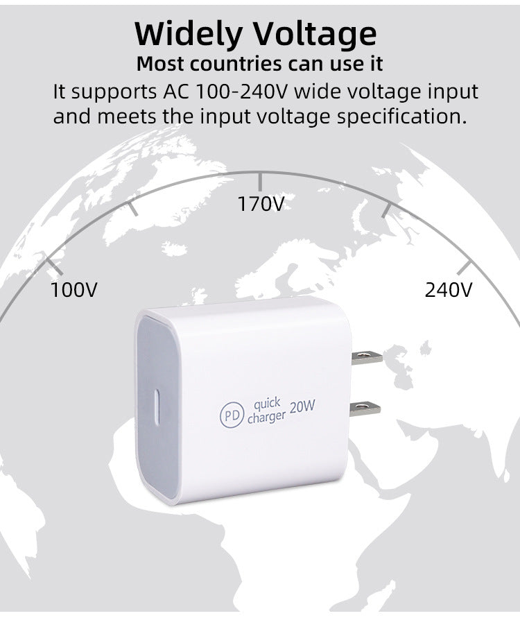 PD fast charging 20W travel head 20WPD mobile phone charger fast charging head