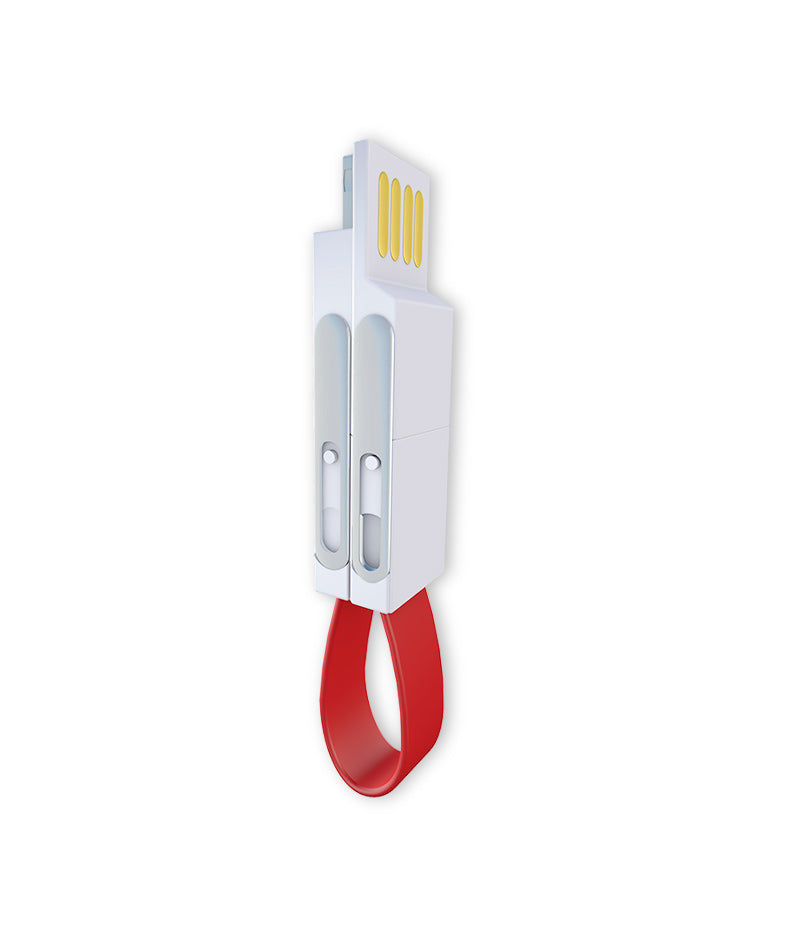 Mini 4 in 1 Fast Charging Cable with Keychain USB 3.0 to Type C Micro usb and 8 pin Data Cable for iPhone