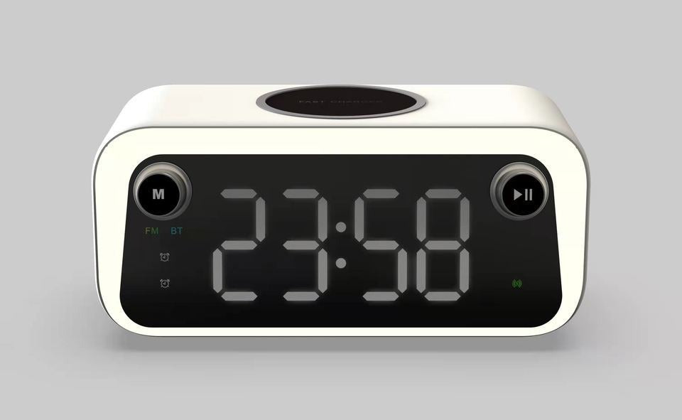 New alarm clock wireless charging Bluetooth clock thermometer wireless charging