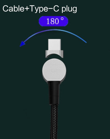 Universal 180° rotation Magnetic Micro USB Cable Fast Charging Type C Cable Magnet Charger Cable