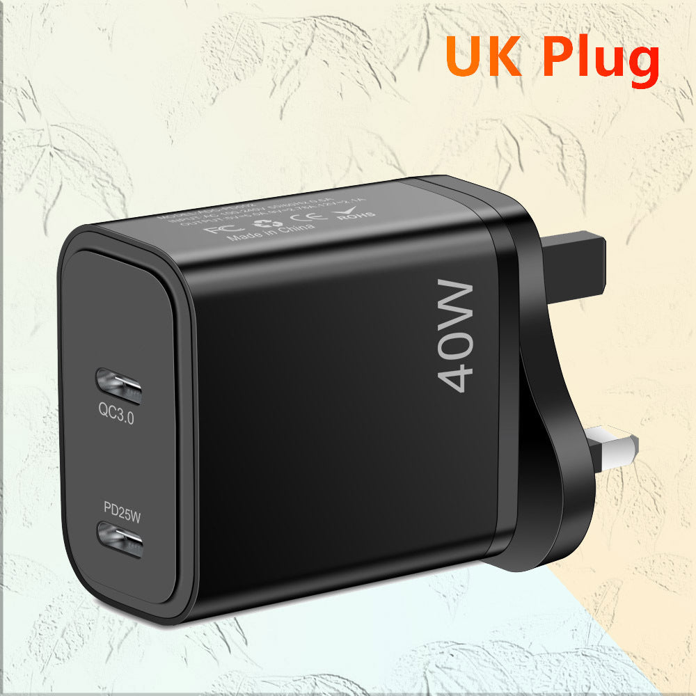 Fast charging mobile phone charging head dual PD Type-C mobile phone charger