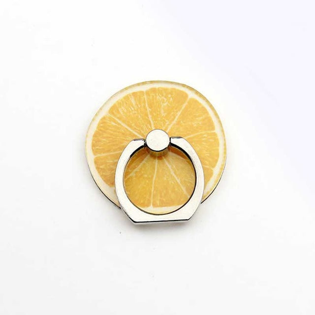 New Arrival Mobile Phone Holder Metal Finger Ring Holder Cute Lemon Fruits Phone Ring Holder Phone Stand Support