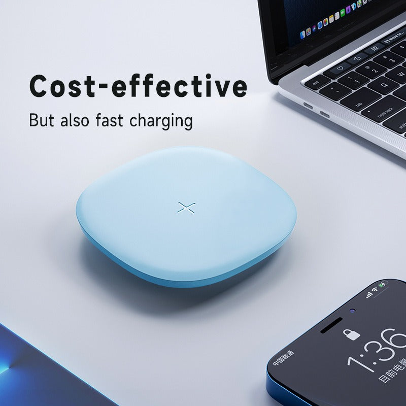 Single Charging Mobile Desktop Wireless Charger Suitable for Samsung Huawei Mobile 15W Wireless Charger Square