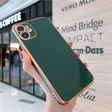 The Application of Apple Phone Case Straight Electroplated Soft Cover IPhone11pro Lens All Edges Included Shatter-resistant Sili