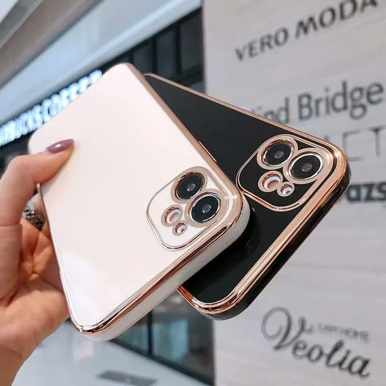 The Application of Apple Phone Case Straight Electroplated Soft Cover IPhone11pro Lens All Edges Included Shatter-resistant Sili