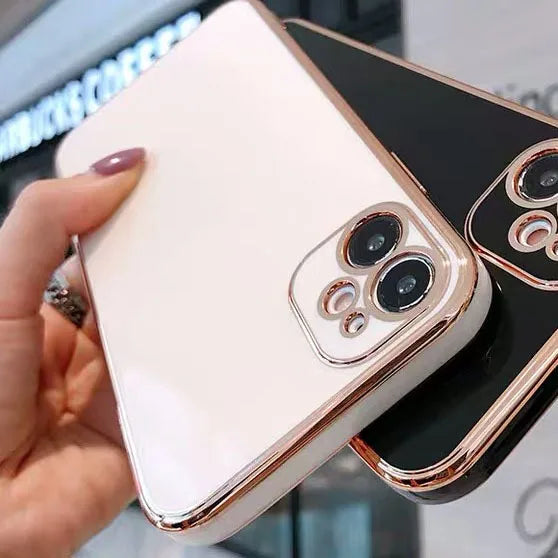 The Application of Apple Phone Case Straight Electroplated Soft Cover IPhone11pro Lens All Edges Included Shatter-resistant Sili